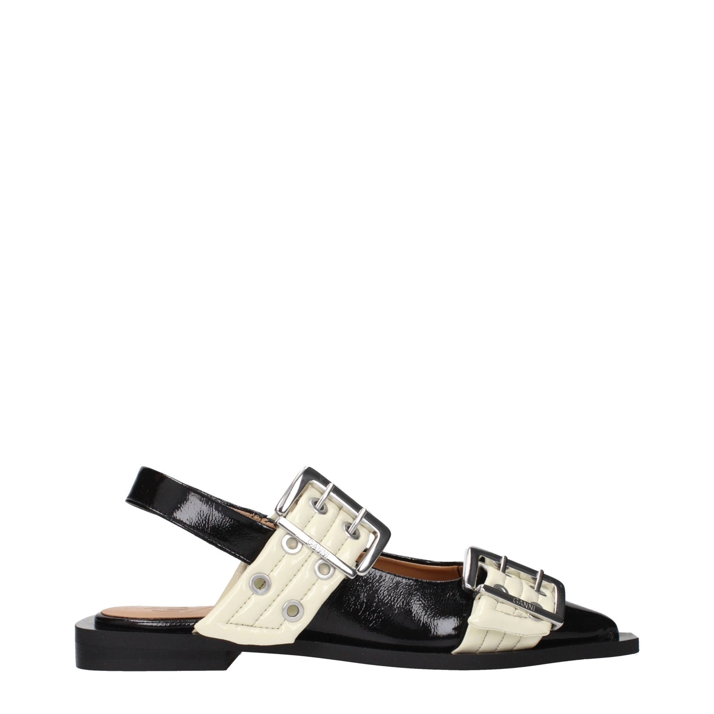 Ganni Sandalen aus schwarzem Polyethylen