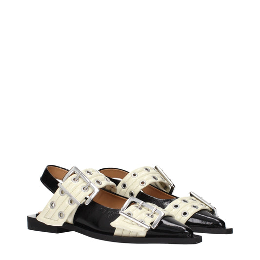 Ganni Sandalen aus schwarzem Polyethylen