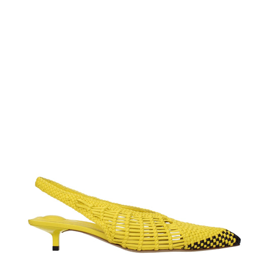 Gelbe Ledersandalen von Jacquemus
