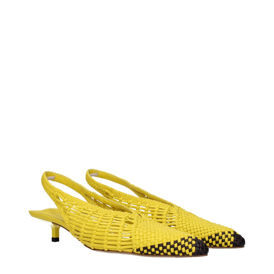 Gelbe Ledersandalen von Jacquemus