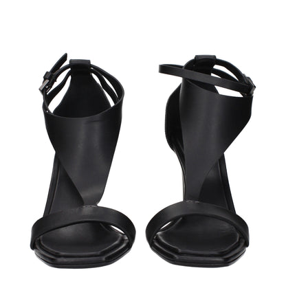 Max Mara Schwarze Leder-Stiletto-Sandalen