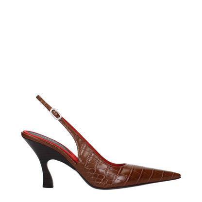 Stella McCartney braune Lederpumps