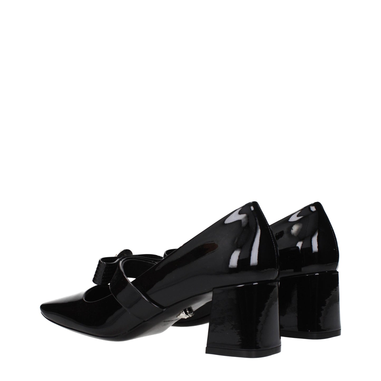Versace – Schwarze Pumps aus Leder mit mittlerem Absatz