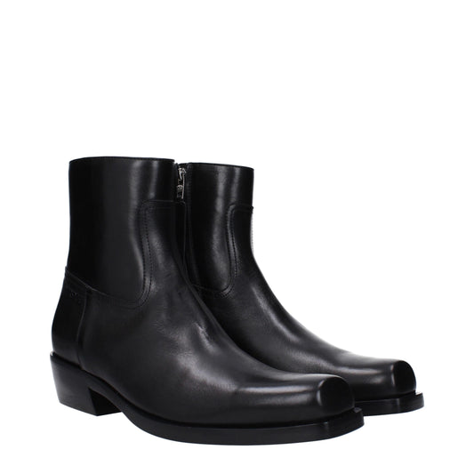 Versace – Schwarze Lederstiefeletten