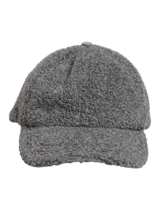 Dolce &amp; Gabbana Graue Wollfleece Rapper Herren Baseball Capello Mütze