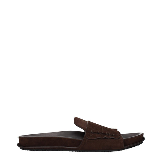 Jacquemus braune Leder-Slipper