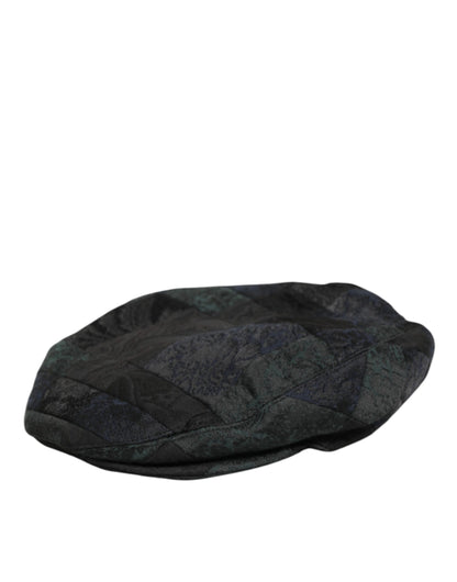 Dolce &amp; Gabbana Schwarzer Polyester-Newsboy-Hut für Herren