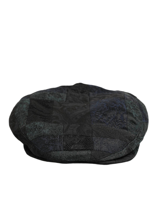 Dolce &amp; Gabbana Schwarzer Polyester-Newsboy-Hut für Herren