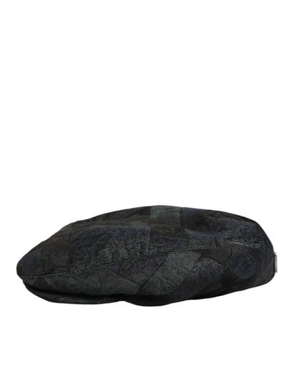 Dolce &amp; Gabbana Schwarzer Polyester-Newsboy-Hut für Herren