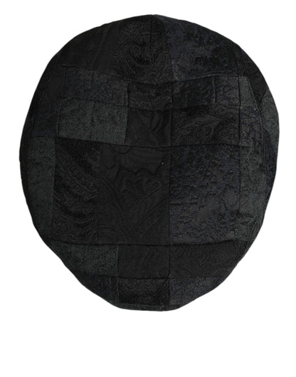 Dolce &amp; Gabbana Schwarzer Polyester-Newsboy-Hut für Herren