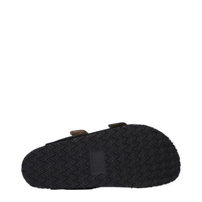 Isabel Marant Schwarze Leder-Slipper-Sandalen