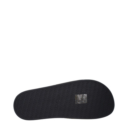 Versace – Schwarze Hausschuhe aus Baumwolle