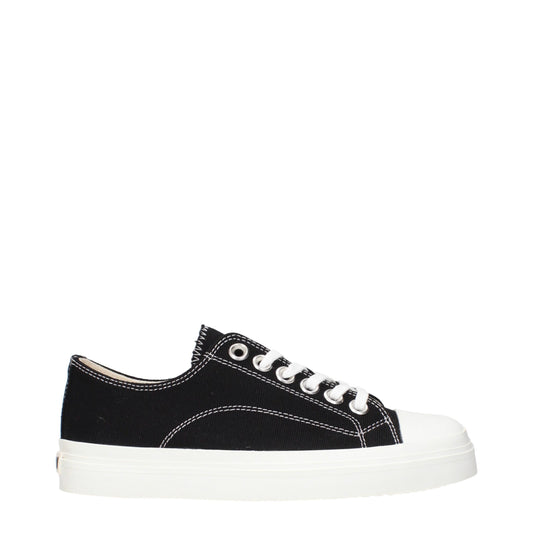 Moschino Schwarze Stoff-Sneaker mit niedrigem Schaft