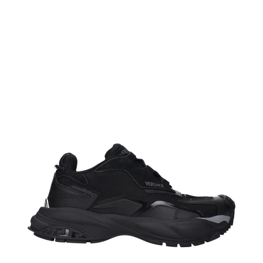 Versace – Sportliche Sneaker aus schwarzem Stoff