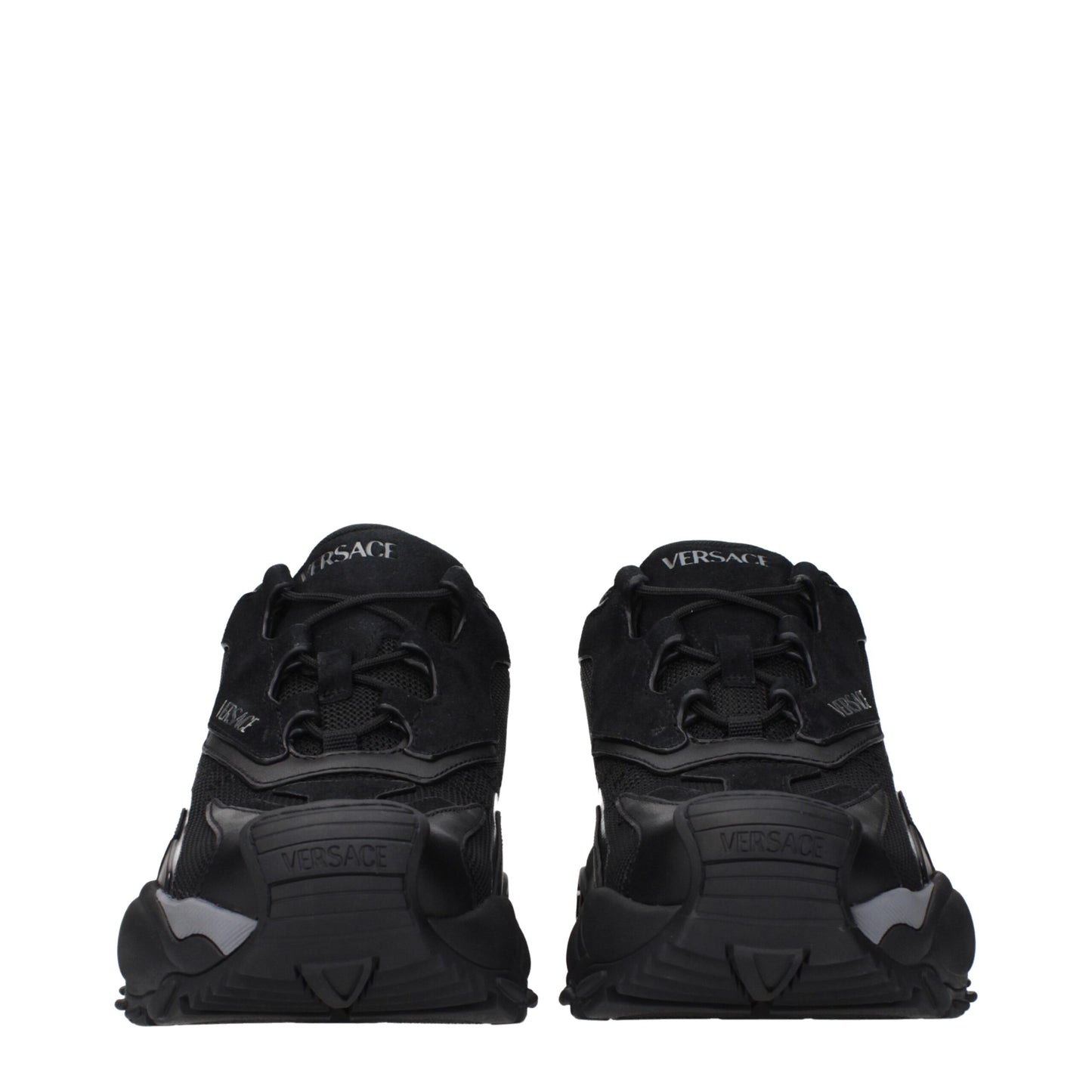 Versace – Sportliche Sneaker aus schwarzem Stoff