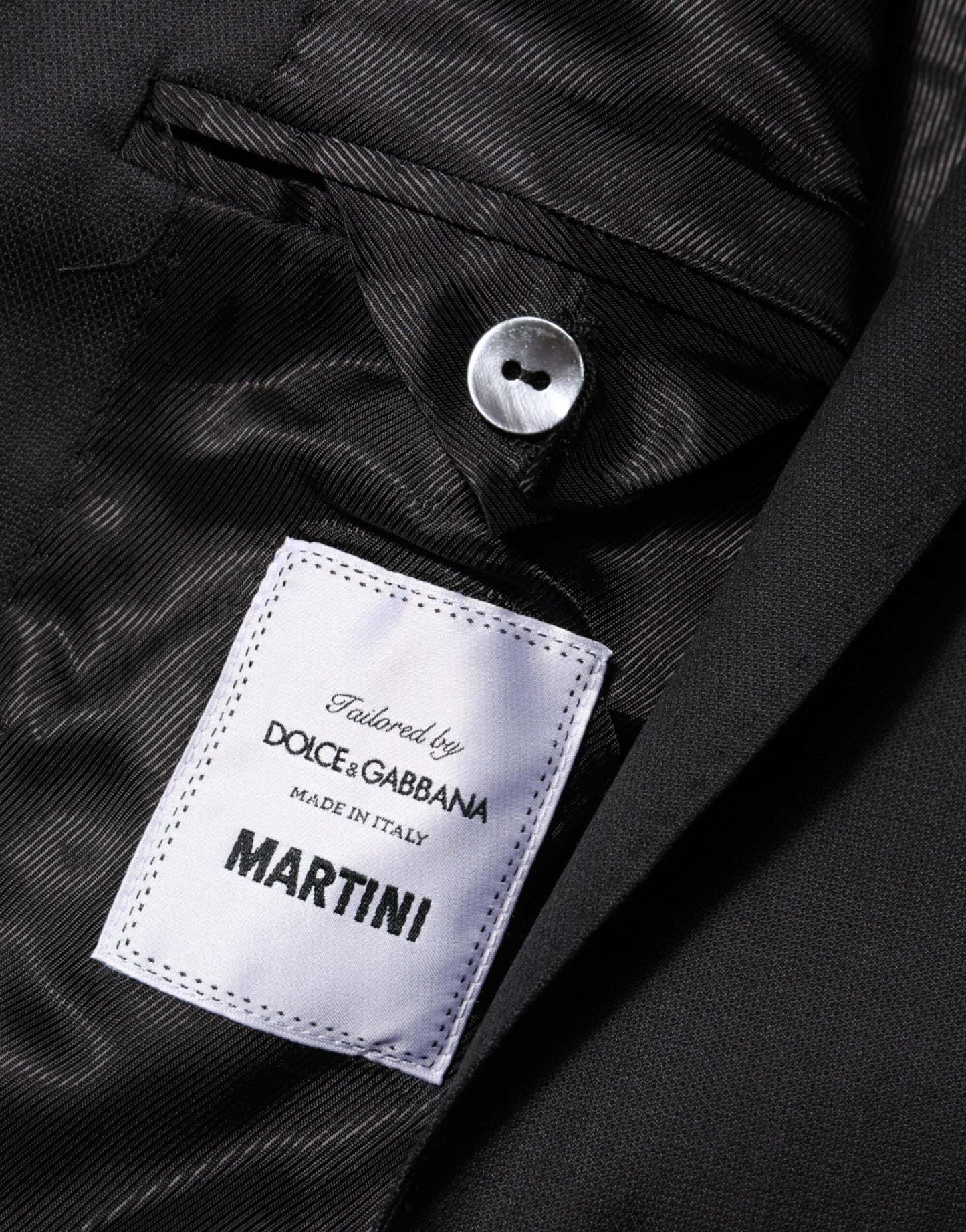 Dolce &amp; Gabbana Schwarzer einreihiger Herrenmantel MARTINI Blazer