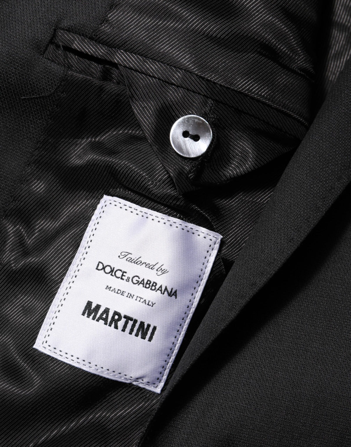 Dolce &amp; Gabbana Schwarzer einreihiger Herrenmantel MARTINI Blazer