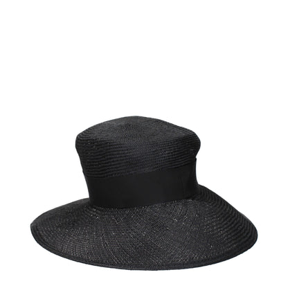 Max Mara Schwarzer Strohhut