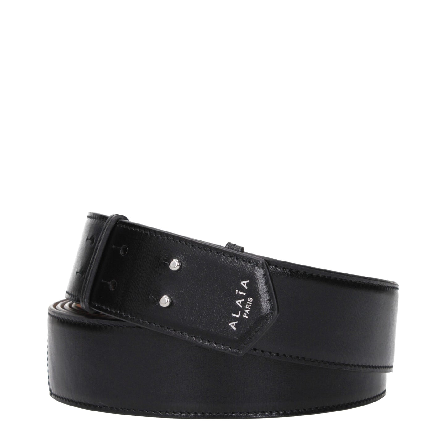 Alaïa Schwarzer Ledergürtel, Standardausführung