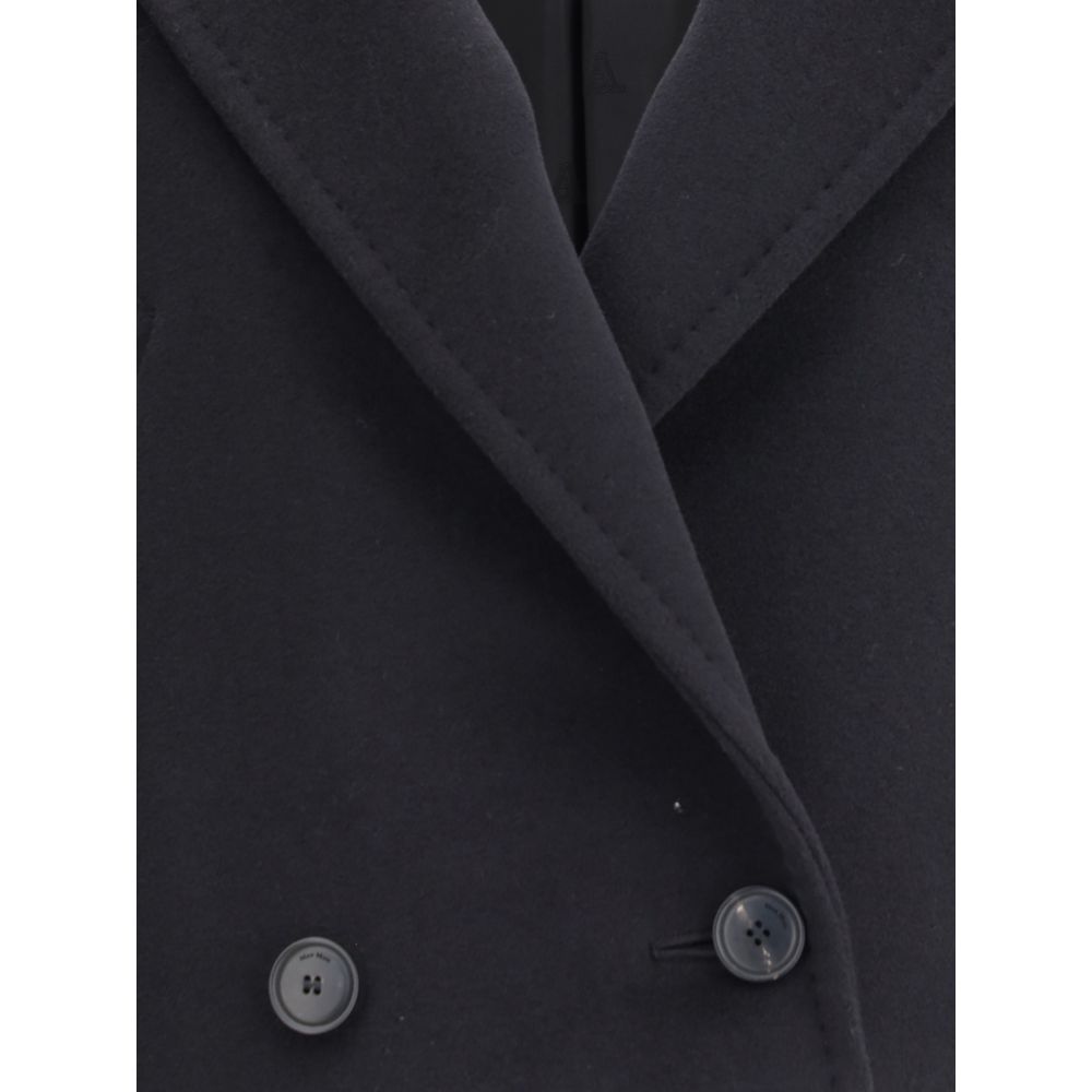 Schwarzer Wollmantel von Max Mara
