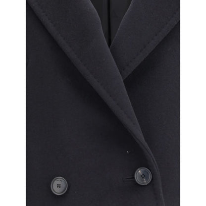Schwarzer Wollmantel von Max Mara