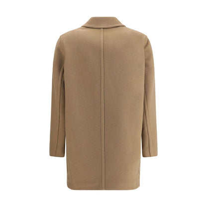 Max Mara Wollmantel aus beigefarbenem Fleece