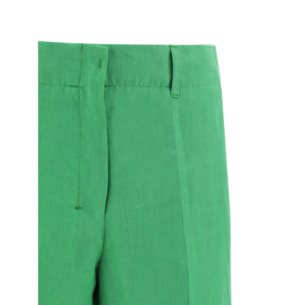 Max Mara Grüne Leinenhose für den Alltag