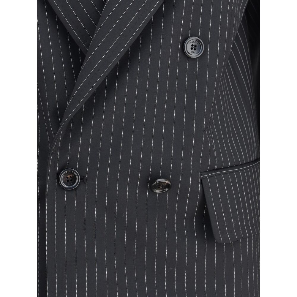 Max Mara Schwarzer Blazer aus Fleecewolle
