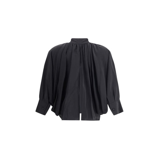 Schwarze Seidenbluse von Max Mara