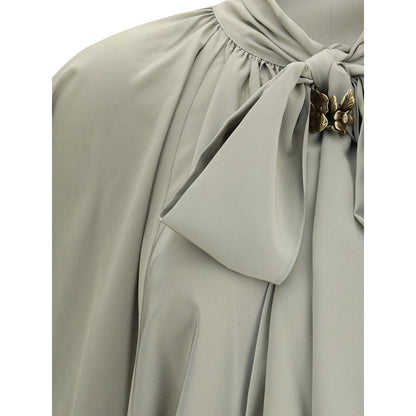 Max Mara Grüne Seidenbluse