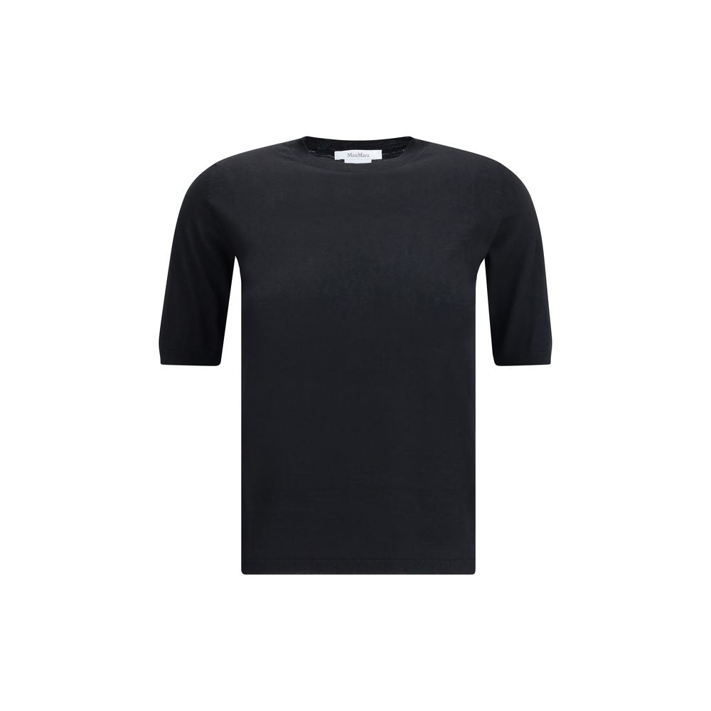 Max Mara Schwarzes Fleece-Oberteil aus Wolle
