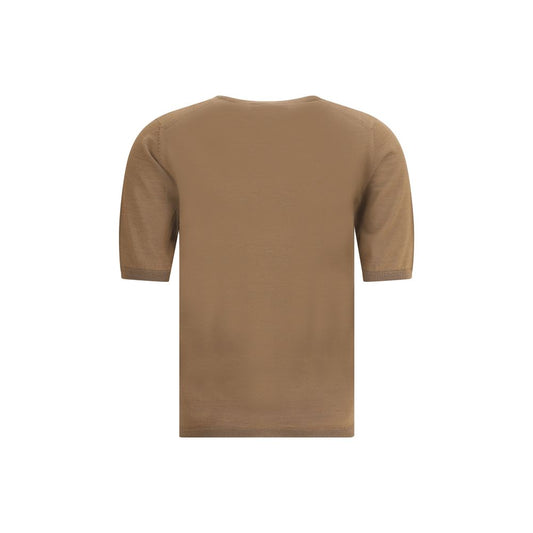 Max Mara braunes Fleece-Woll-Oberteil