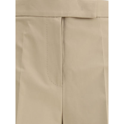 Max Mara Beige Baumwoll-Freizeithose