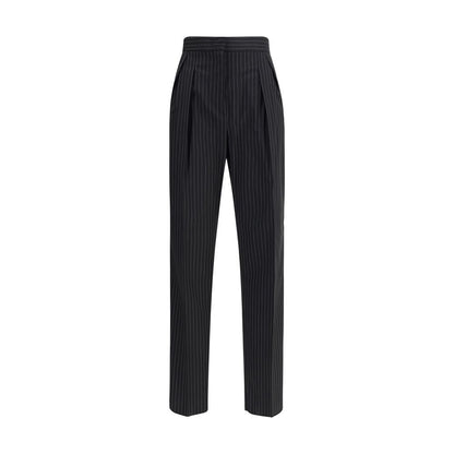 Max Mara Schwarze Woll-Fleece-Kleidungs-Hose