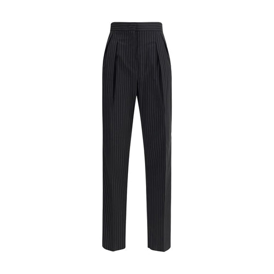 Max Mara Schwarze Woll-Fleece-Kleidungs-Hose