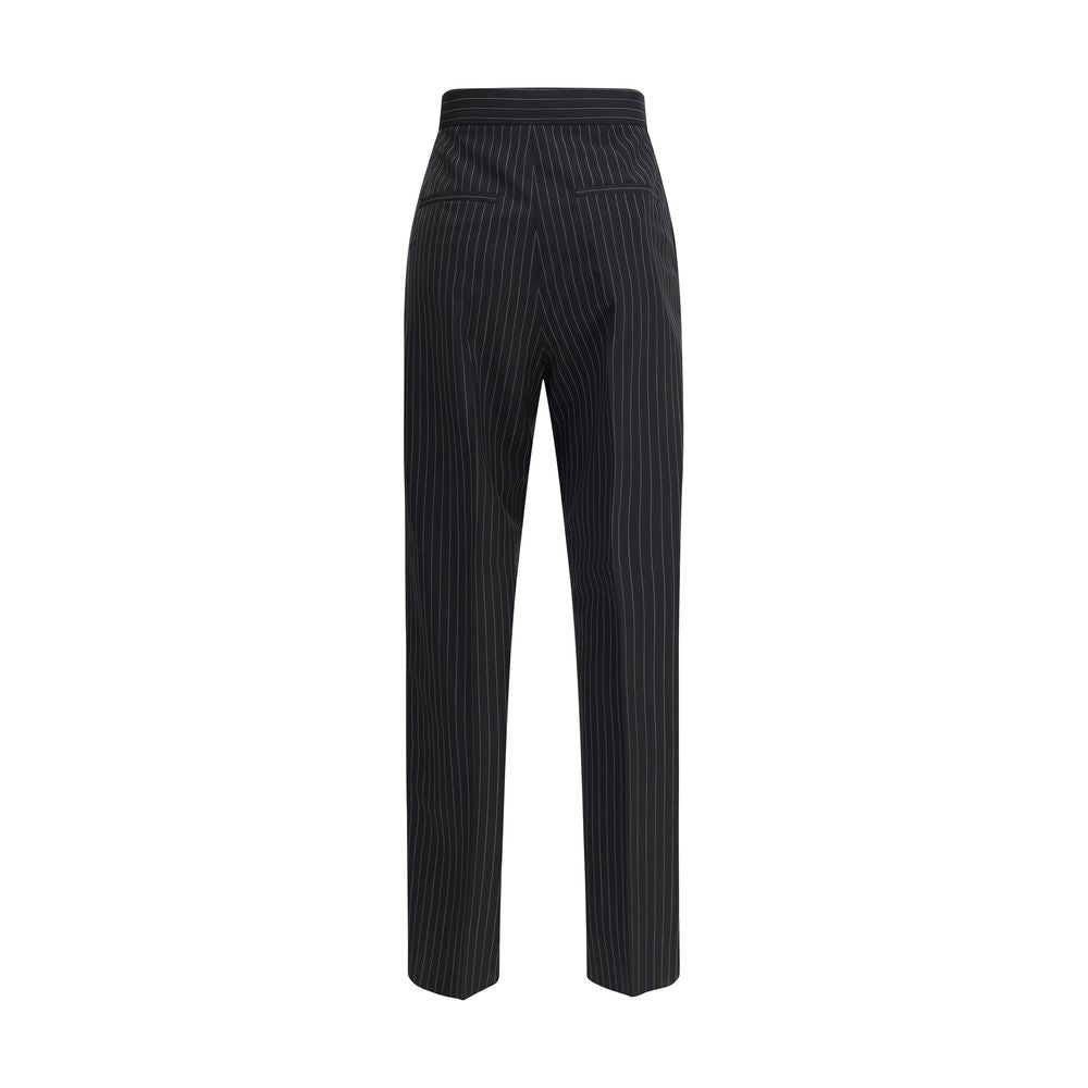 Max Mara Schwarze Woll-Fleece-Kleidungs-Hose