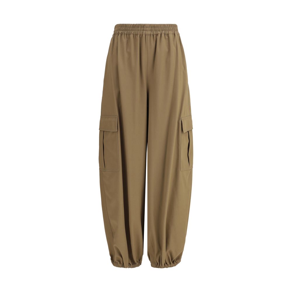 Max Mara Beige Baumwoll-Cargohose