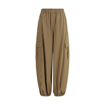 Max Mara Beige Baumwoll-Cargohose