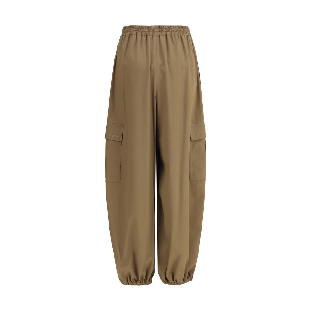 Max Mara Beige Baumwoll-Cargohose