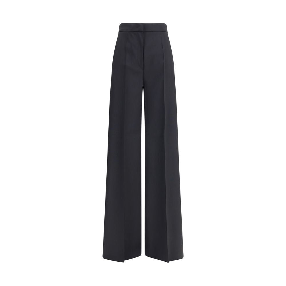 Max Mara Schwarze Fleece-Woll-Freizeithose