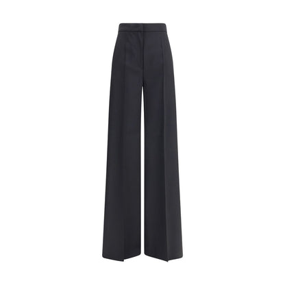 Max Mara Schwarze Fleece-Woll-Freizeithose