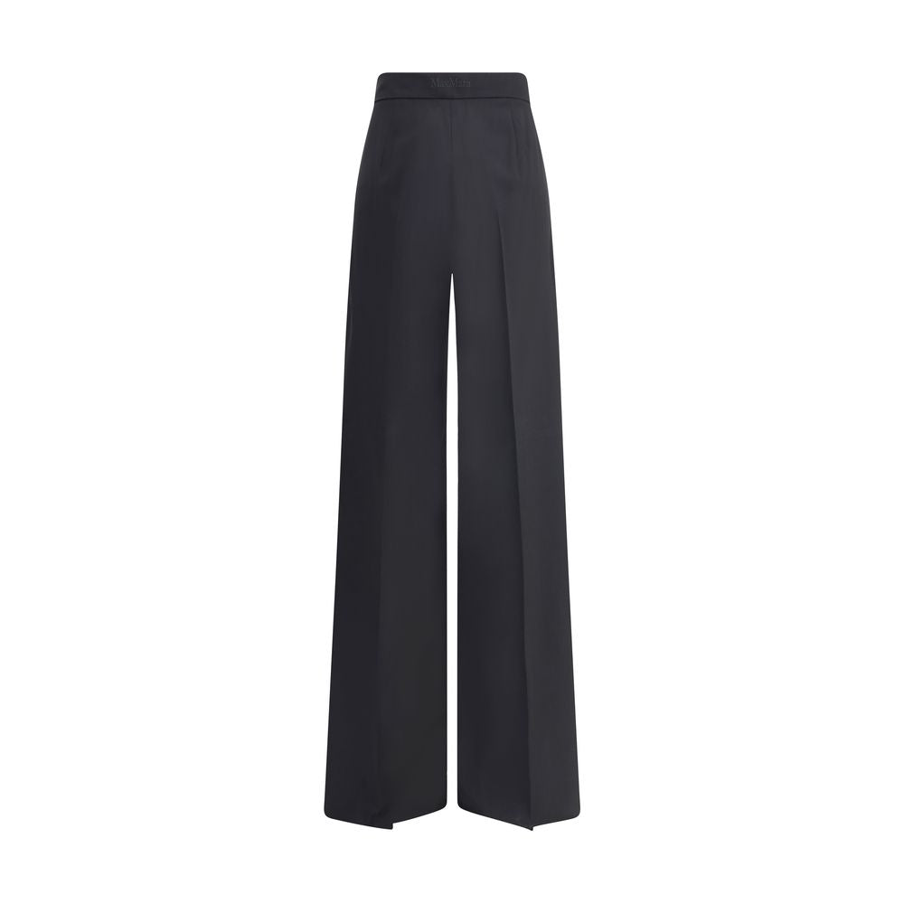 Max Mara Schwarze Fleece-Woll-Freizeithose