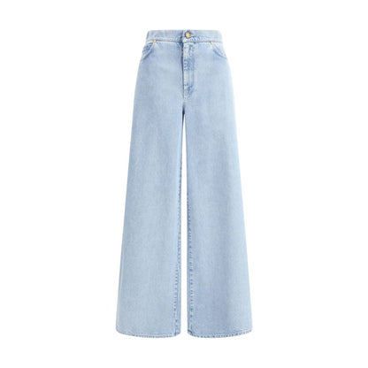 Max Mara Hellblaue Jeans aus Baumwoll-Denim