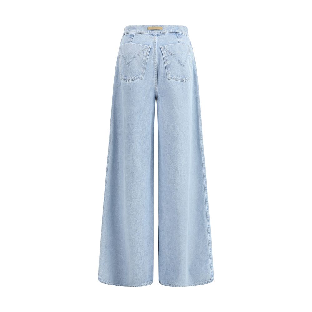 Max Mara Hellblaue Jeans aus Baumwoll-Denim