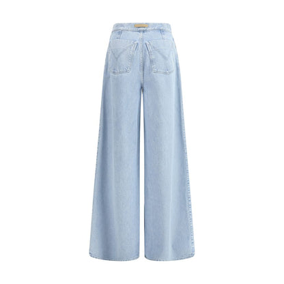 Max Mara Hellblaue Jeans aus Baumwoll-Denim
