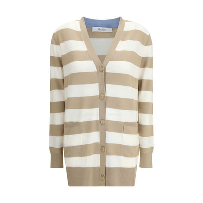 Max Mara Strickjacke aus mehrfarbigem Fleece-Wollgemisch