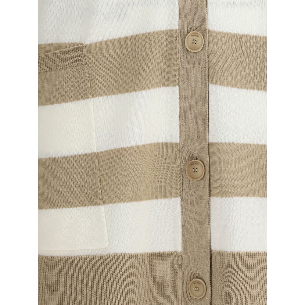 Max Mara Strickjacke aus mehrfarbigem Fleece-Wollgemisch