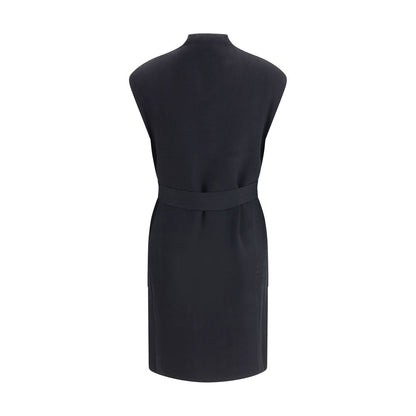 Max Mara Schwarzer Viskosemantel