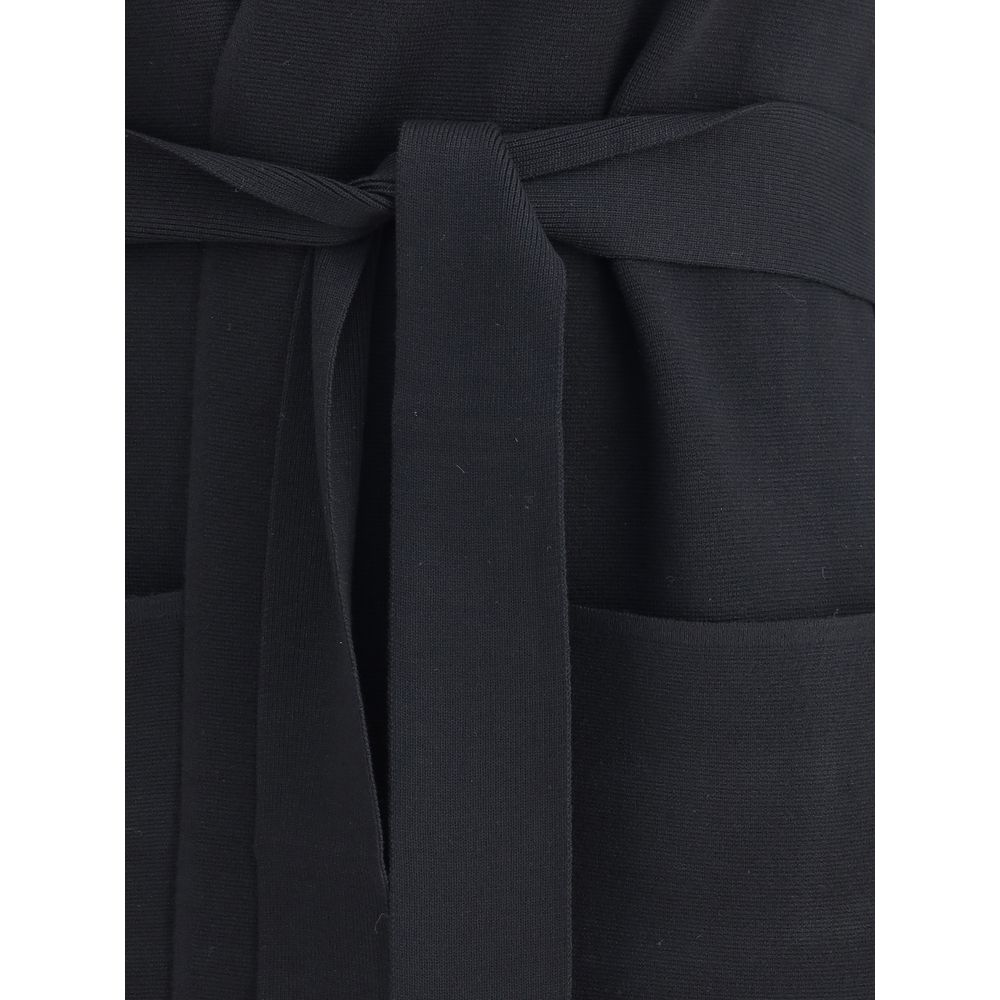 Max Mara Schwarzer Viskosemantel
