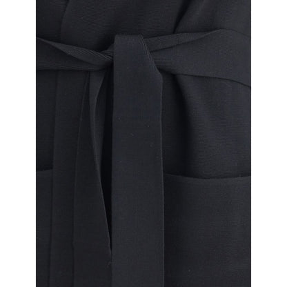 Max Mara Schwarzer Viskosemantel